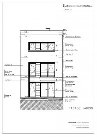 Façade arrière maison type